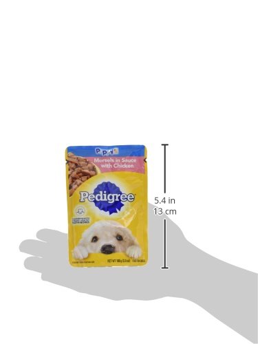 Pedigree primer plano del pollo real resaltando proteína de calidad