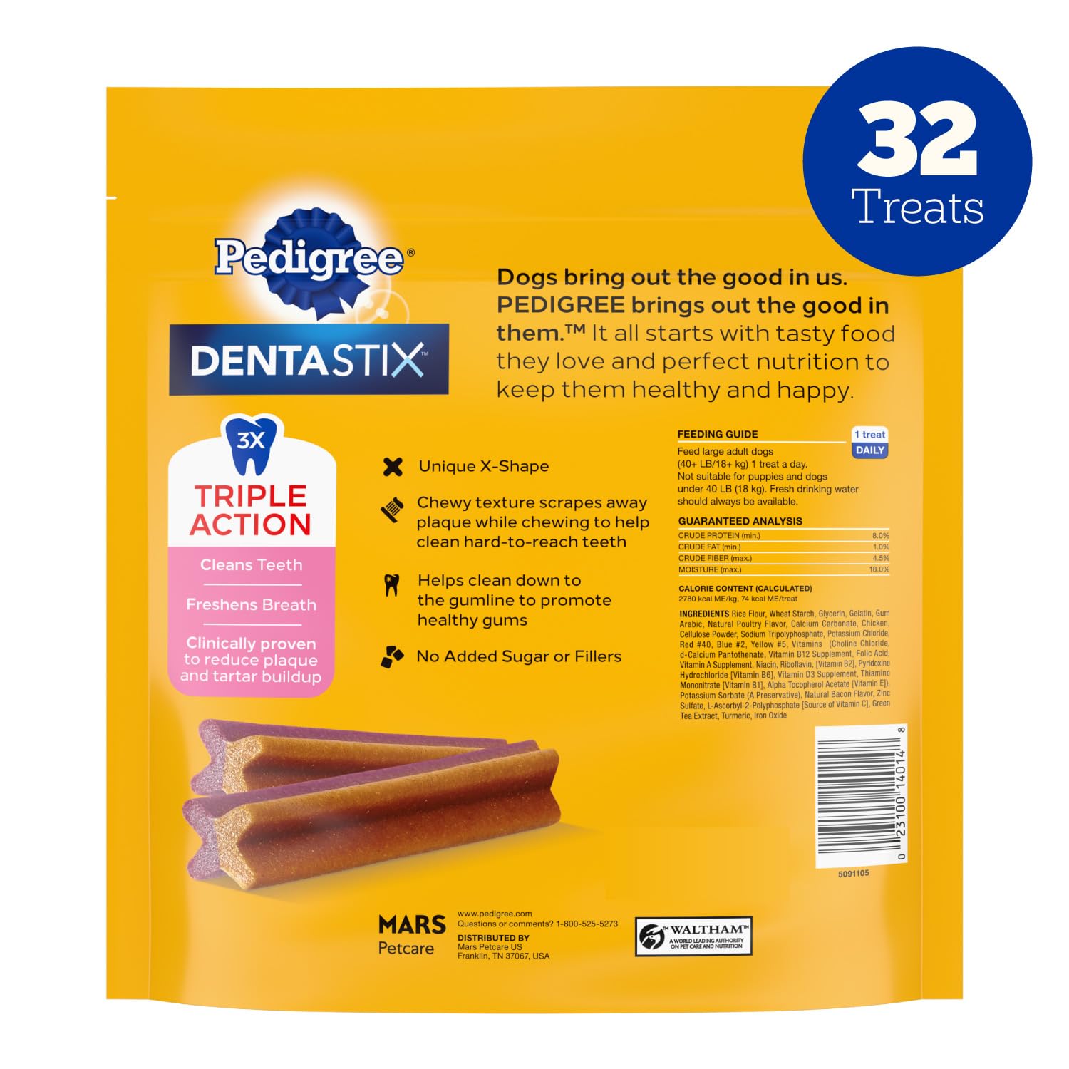 Pedigree Dentastix en ambiente de hogar con perro y dueño