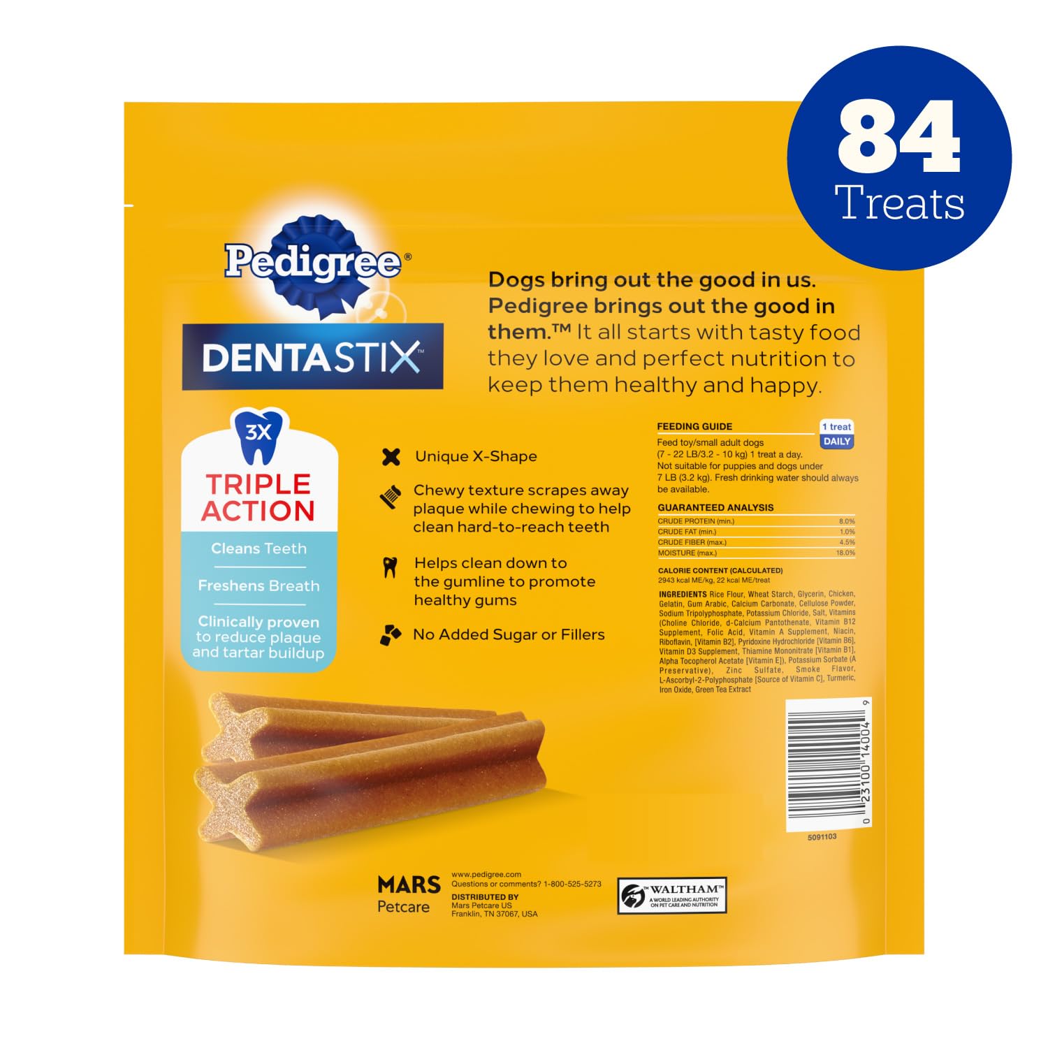 Pedigree Dentastix perro feliz en casa, recompensa saludable y disfrute