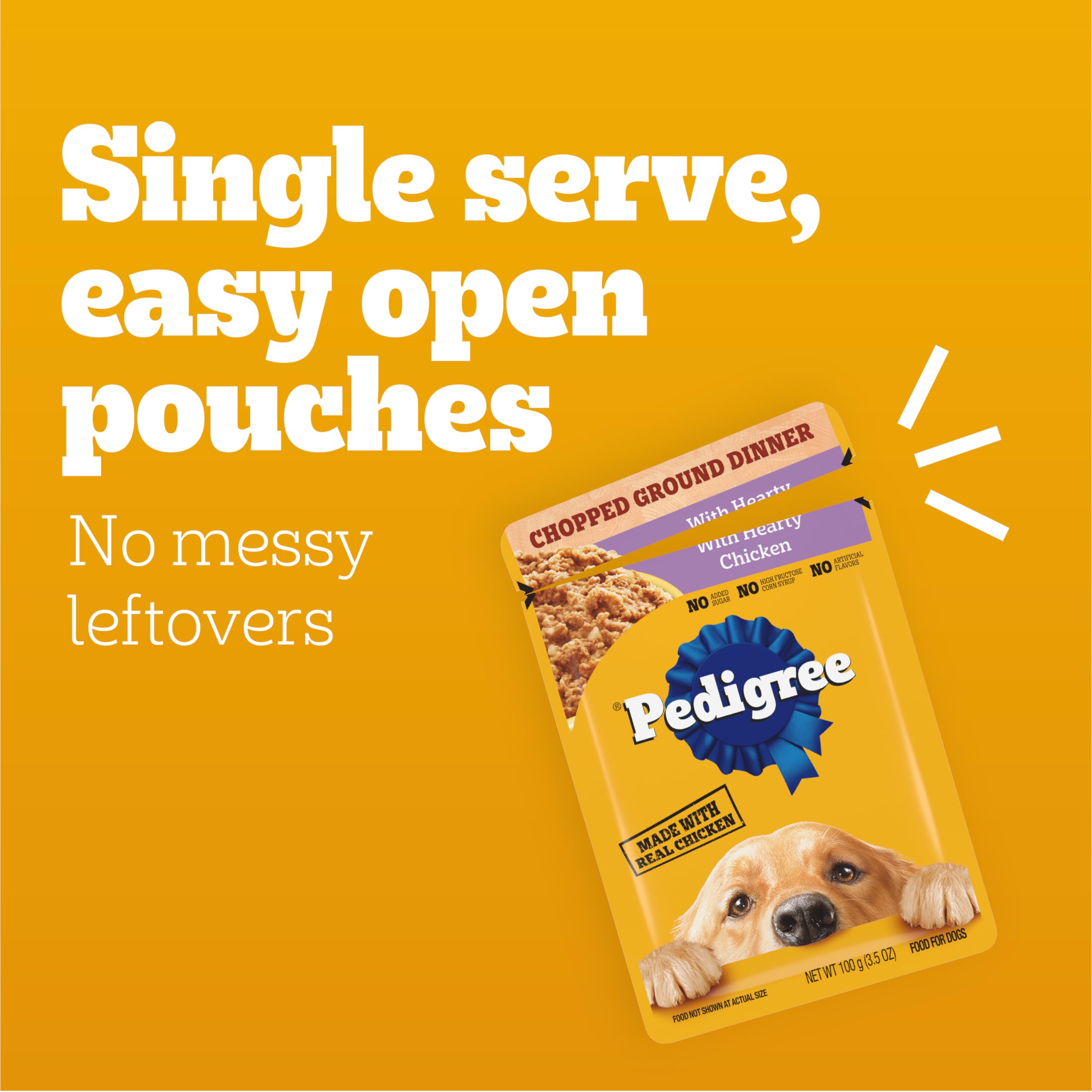 Pedigree paquete con 18 sobres para almacenamiento práctico