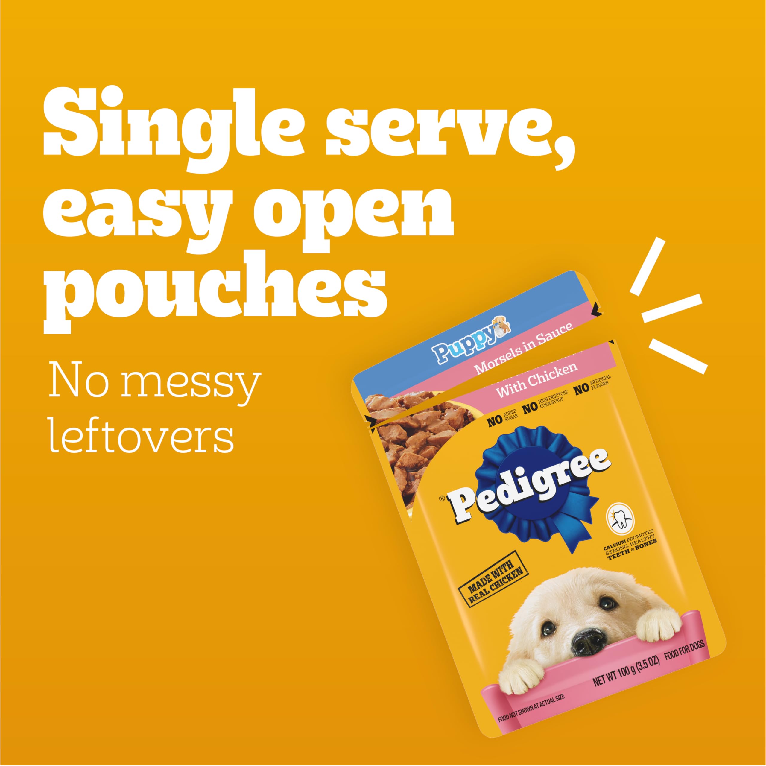 Pedigree etiqueta nutricional resaltando ingredientes clave y balance