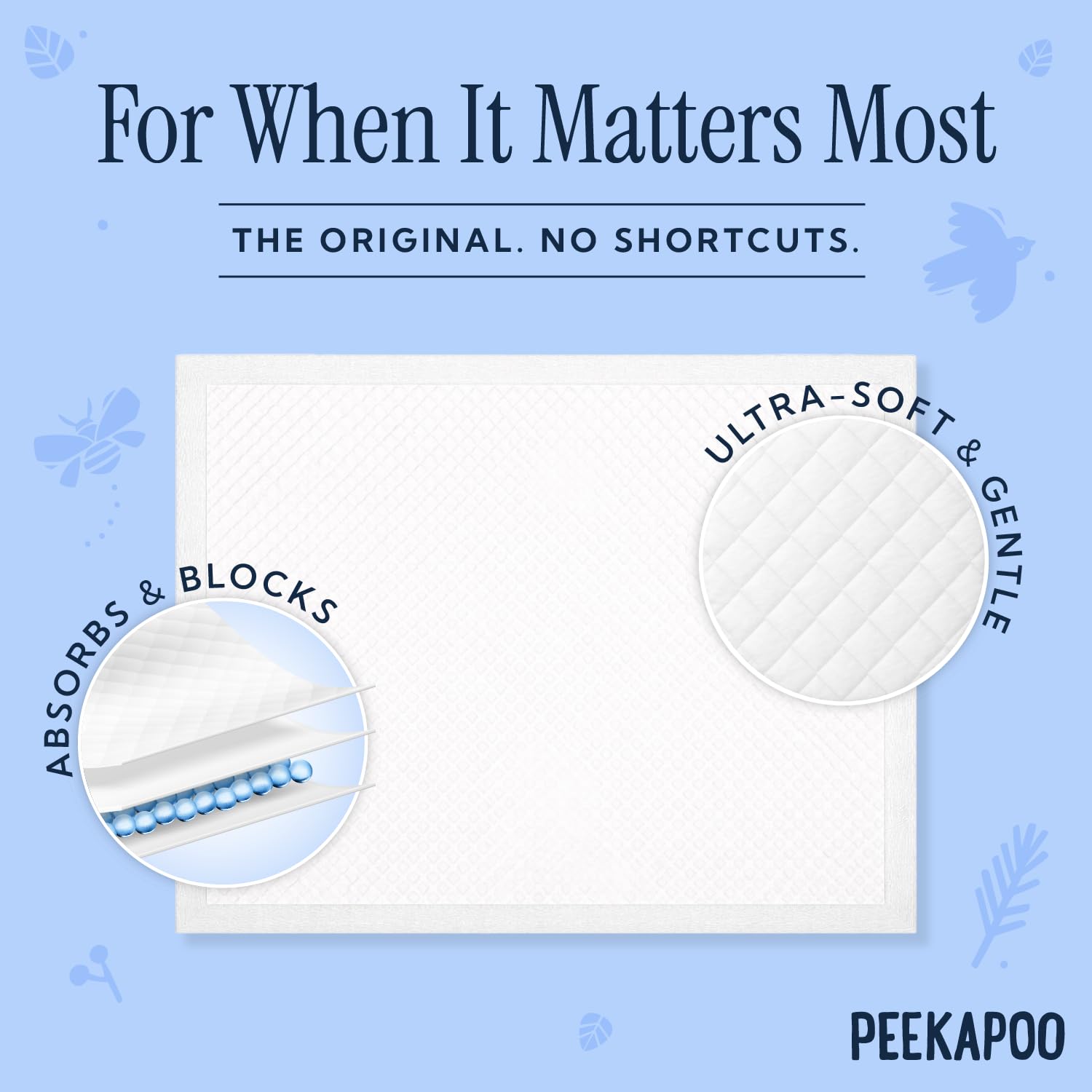Peekapoo núcleo absorbente detalle que retiene líquidos rápido