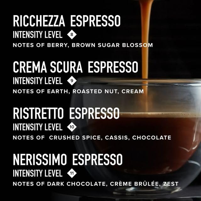 Peet's café espresso en taza con crema densa listo para servir
