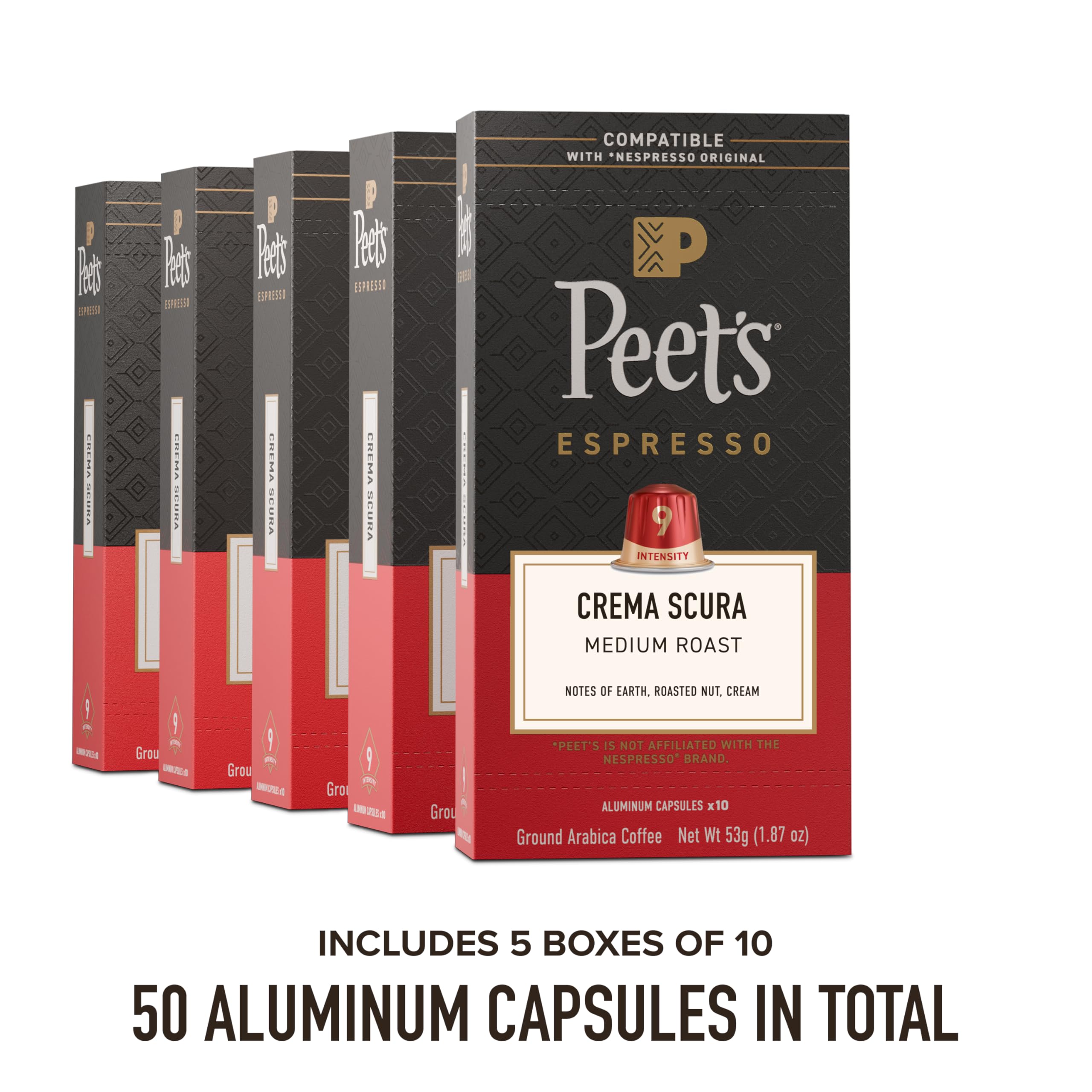 Peet's cápsula de aluminio detalle, sellado que preserva aroma