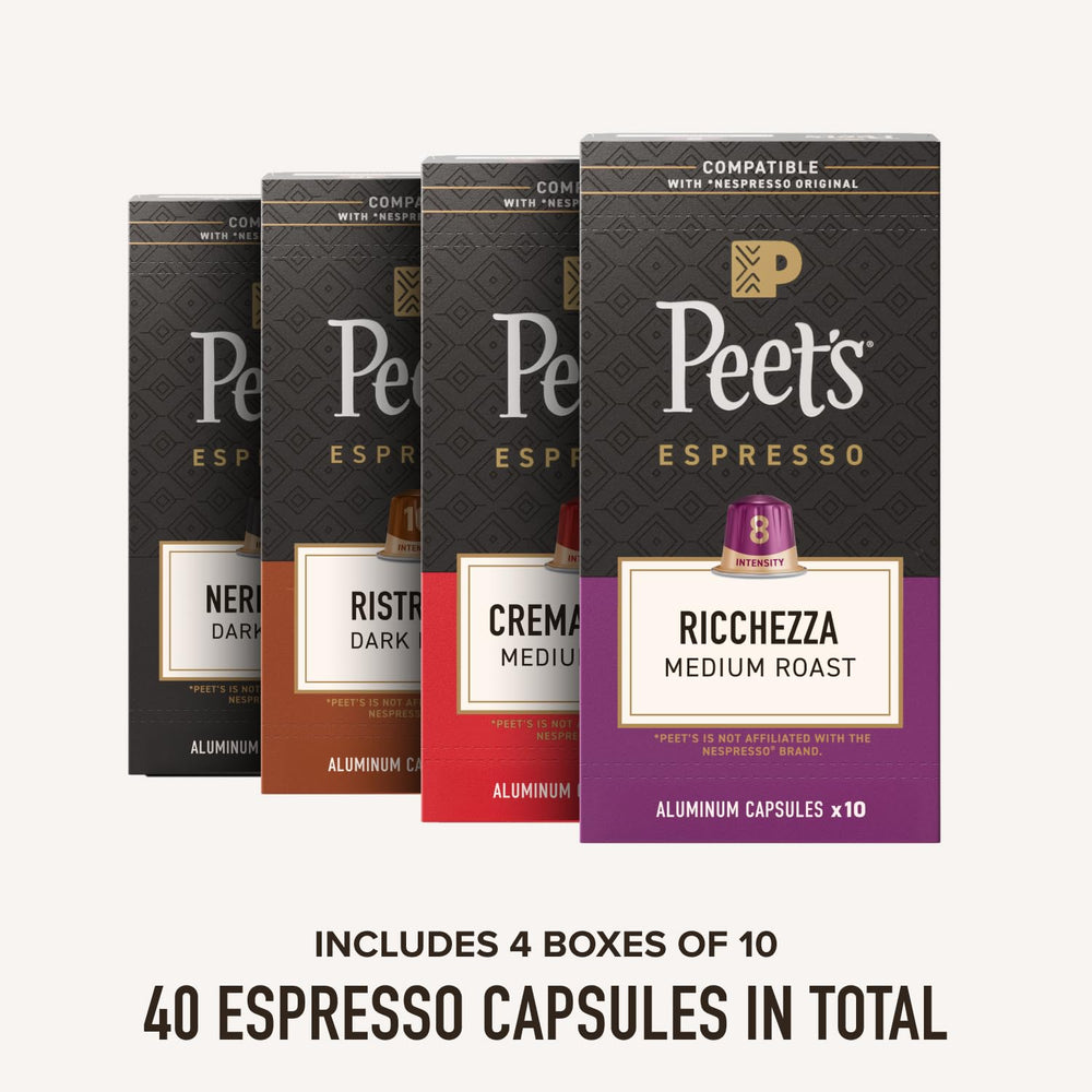 Peet's cápsula de aluminio sellada mostrando conservación y frescura