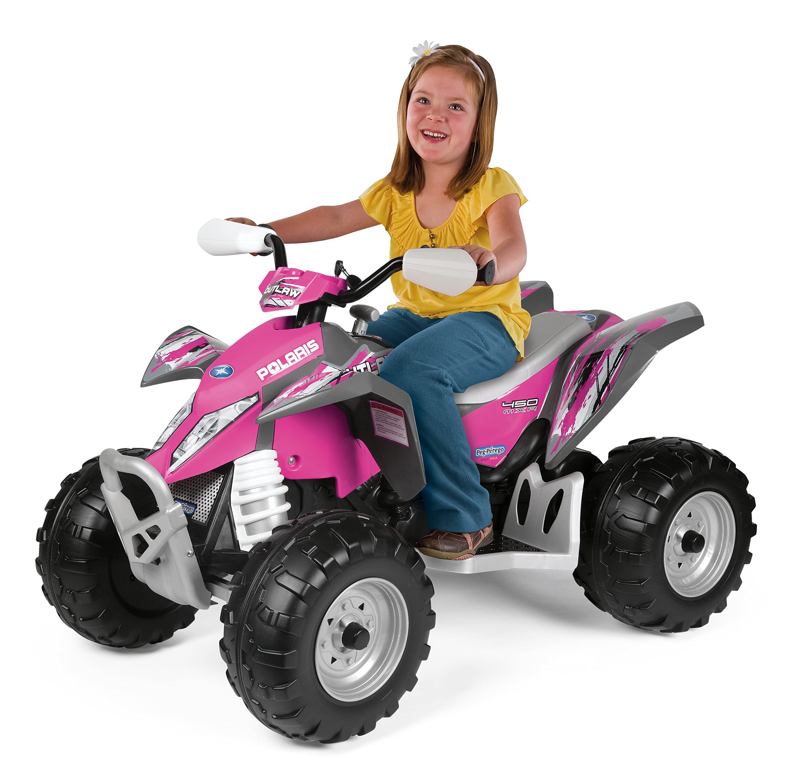 Peg Perego batería alimentando vehículo con niño conduciendo y diversión prolongada