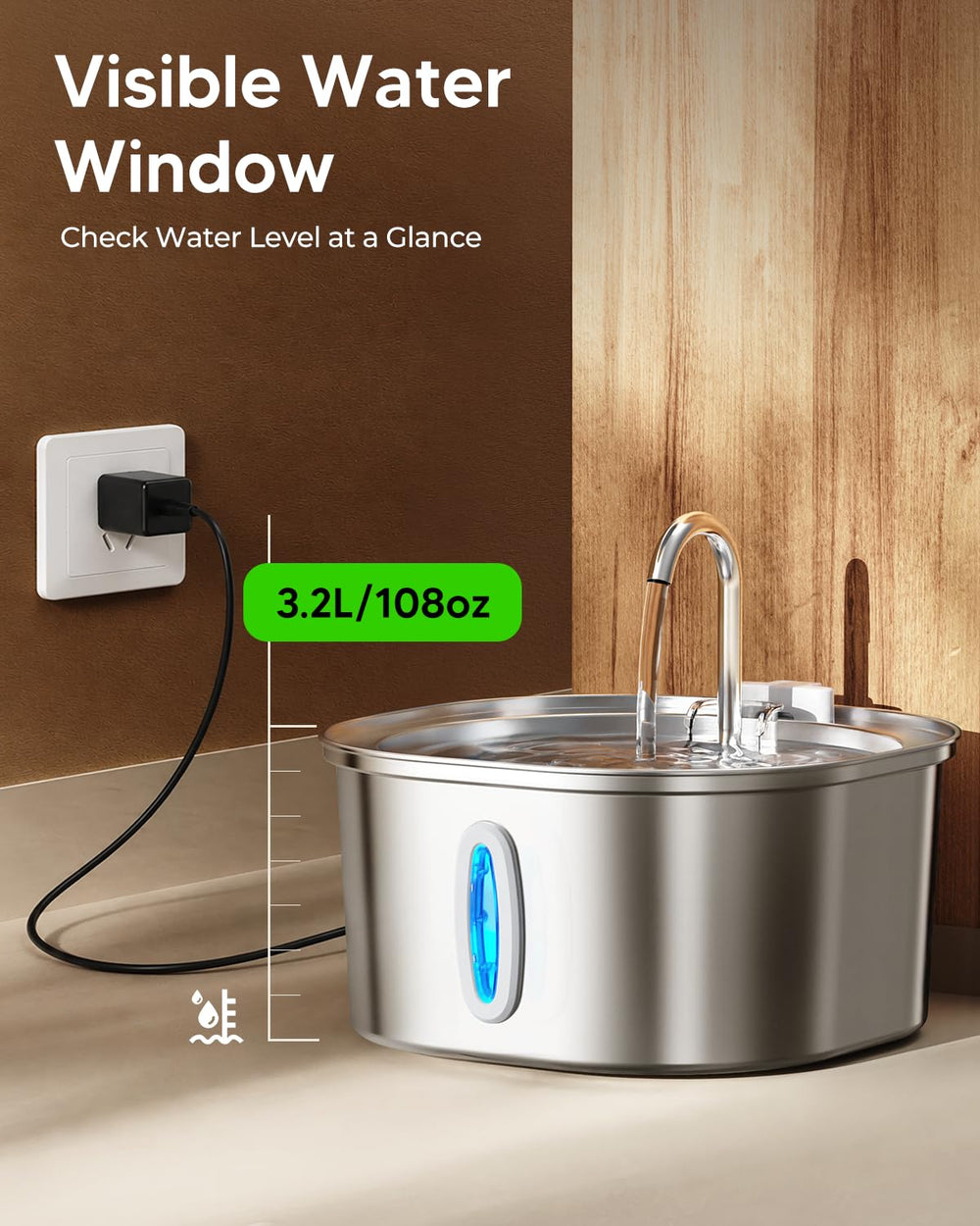PEKTACO ventana para ver nivel de agua y controlar recargas