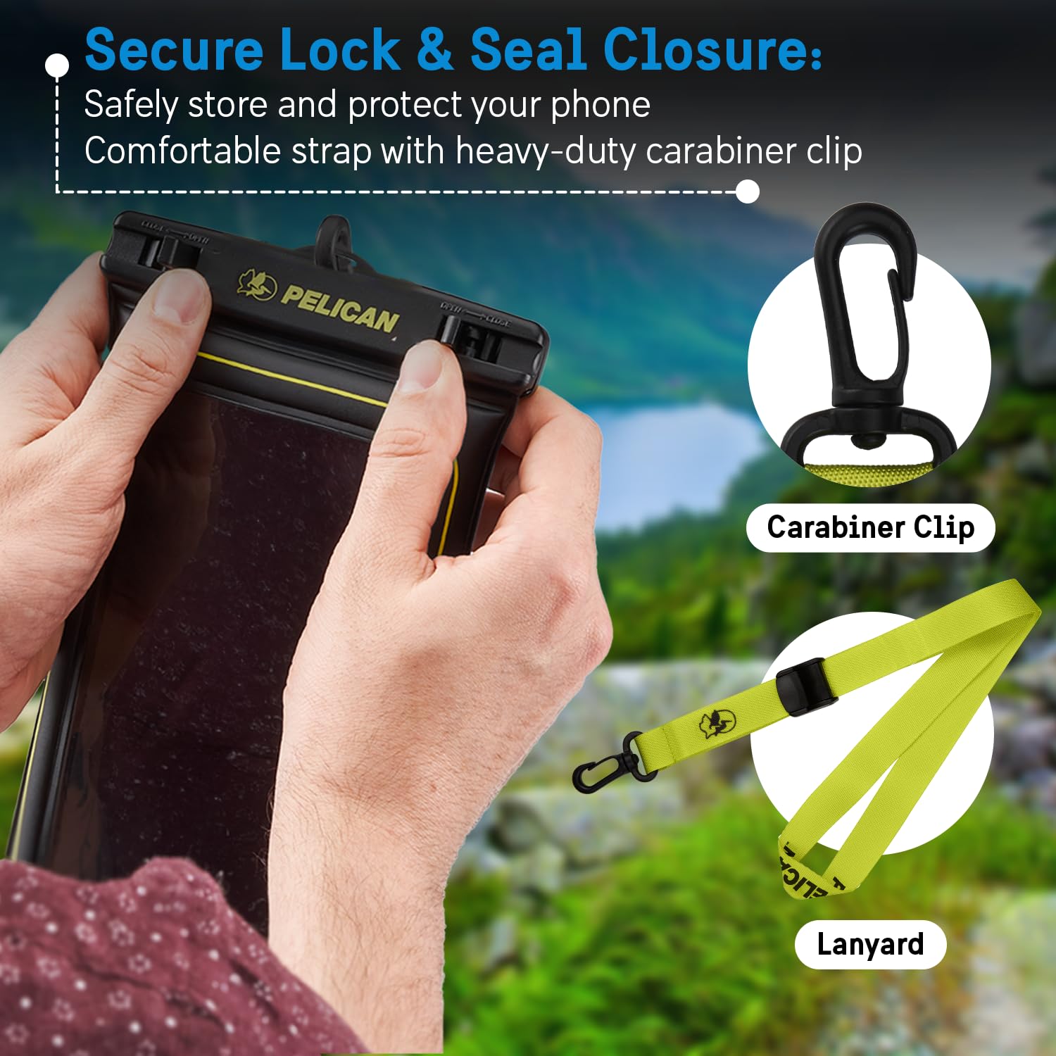 Pelican pantalla táctil usable dentro de la funda para fotos