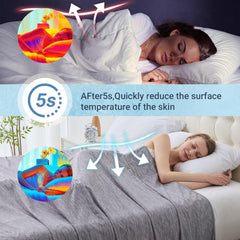 PENGZHU manta en uso sobre cama, ayuda a dormir sin sudor nocturno