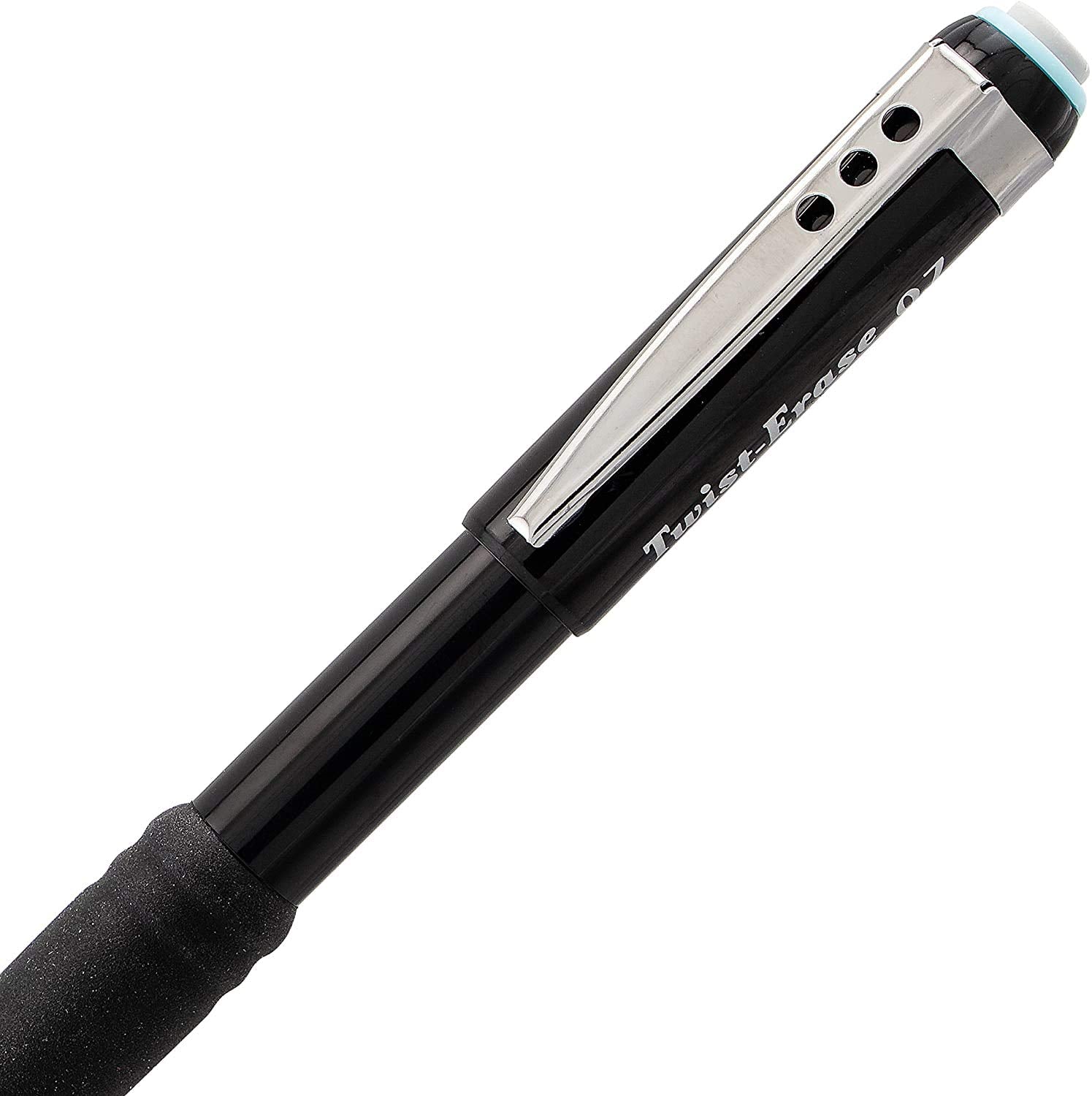 Pentel detalle del borrador twist que ofrece correcciones limpias y reemplazo sencillo