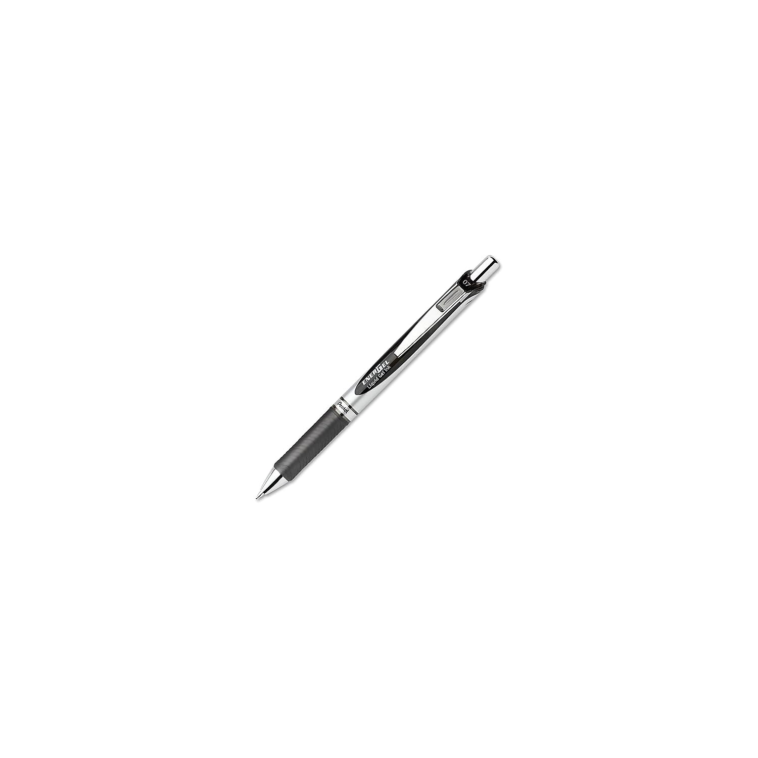 Pentel EnerGel RTX mostrando línea negra suave y secado rápido en papel