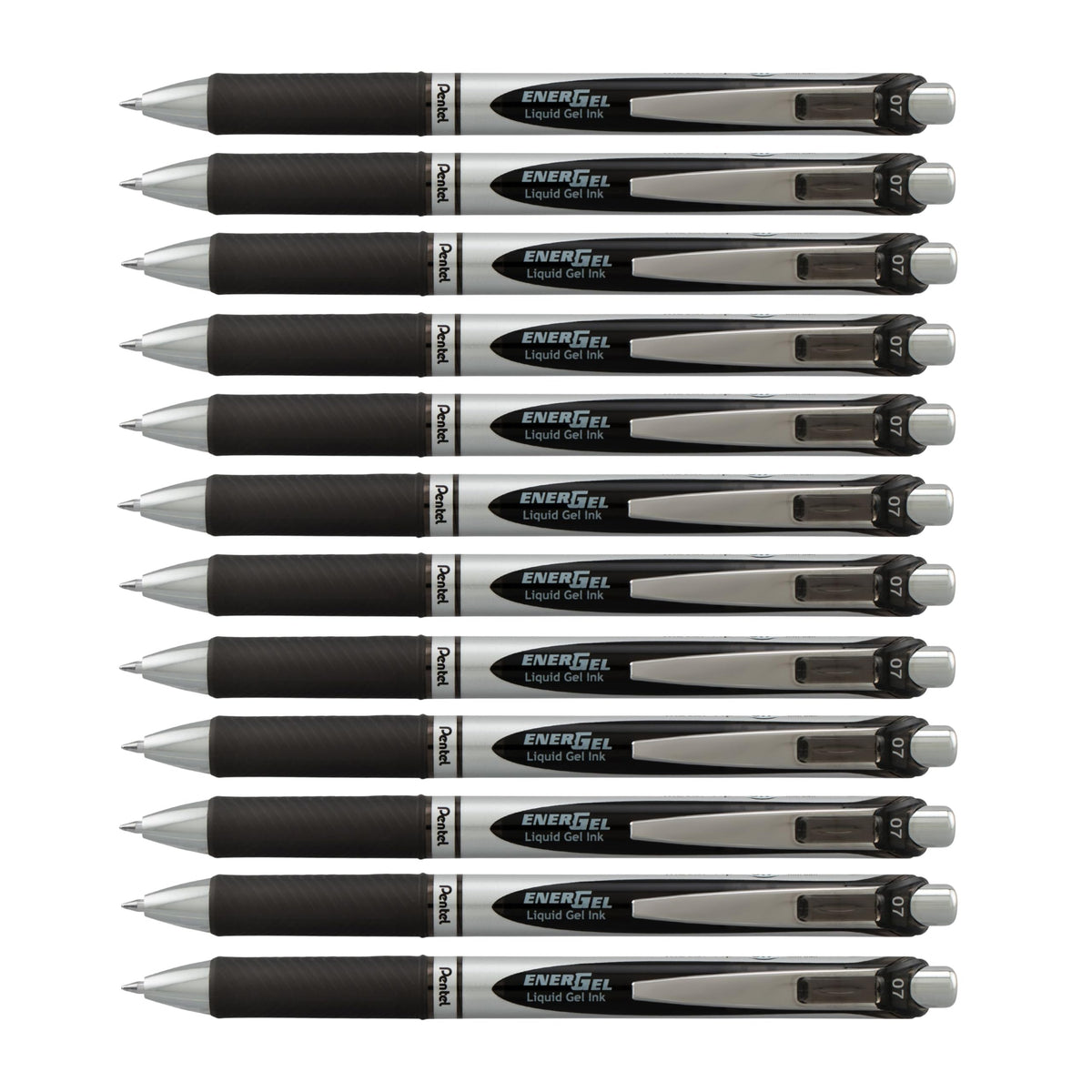 Pentel EnerGel RTX frontal mostrando diseño elegante y beneficio profesional