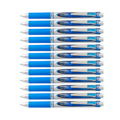 Pentel EnerGel RTX frontal mostrando diseño negro y plateado, aspecto profesional