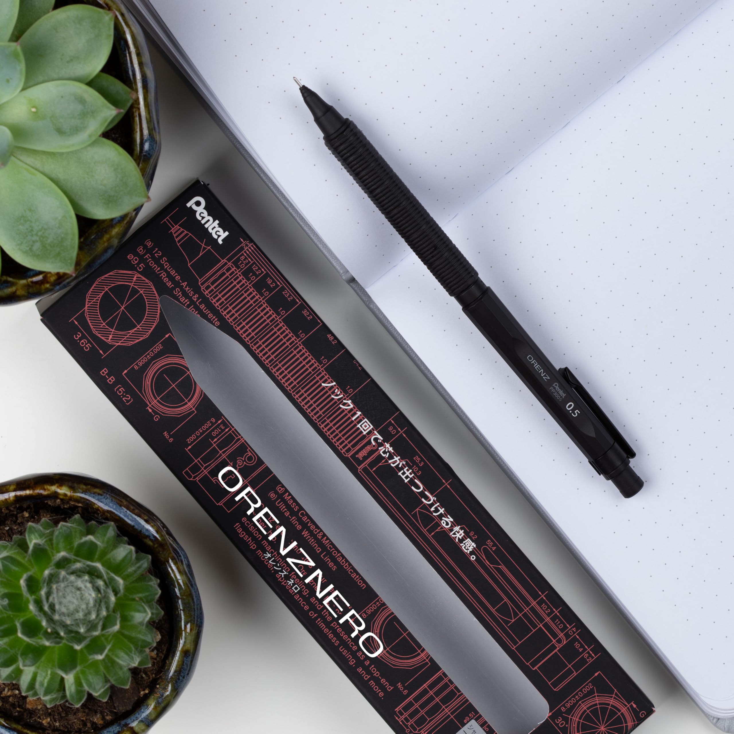 Pentel Orenznero agarre angular que mejora control y comodidad