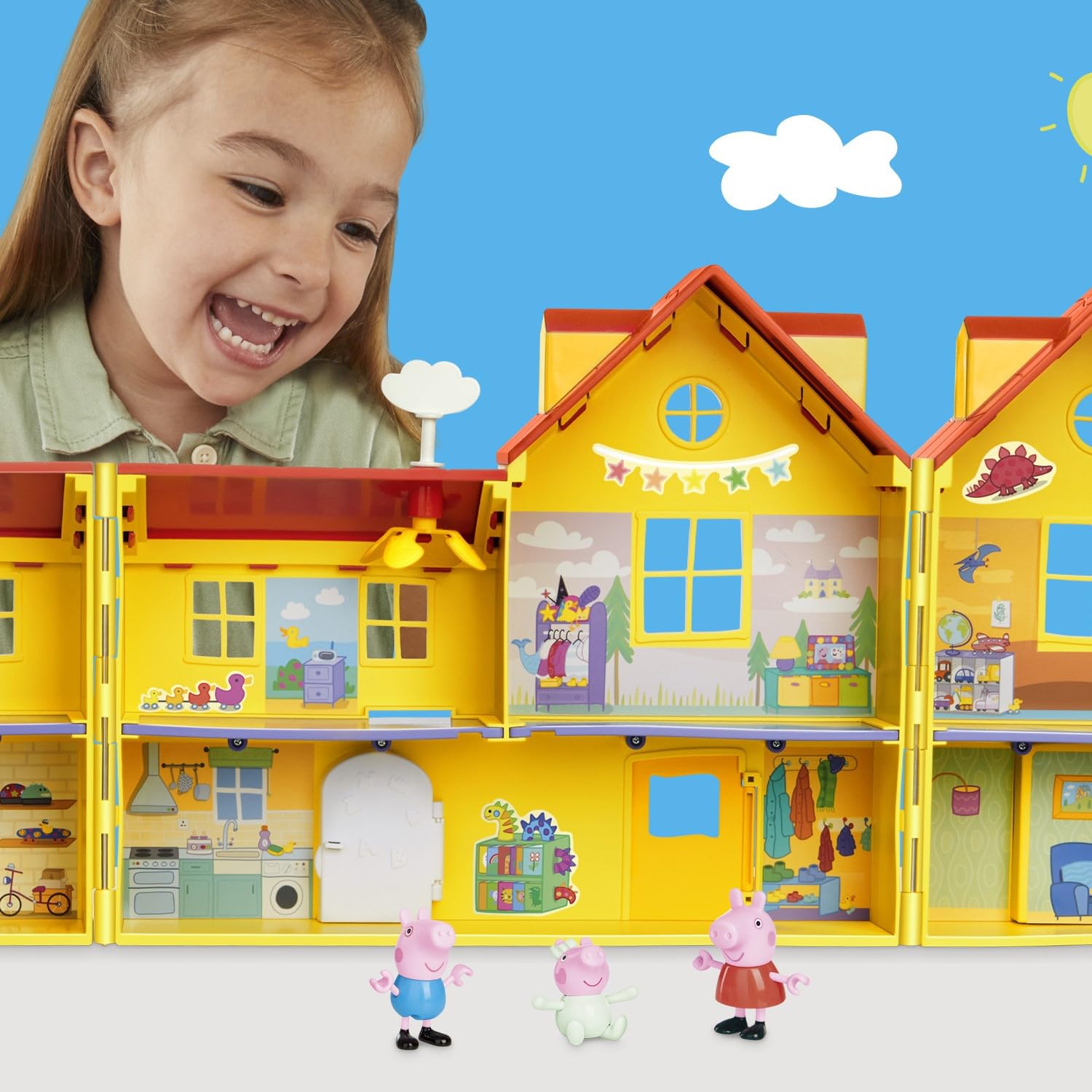 Peppa Pig casa plegada para guardar accesorios fácilmente