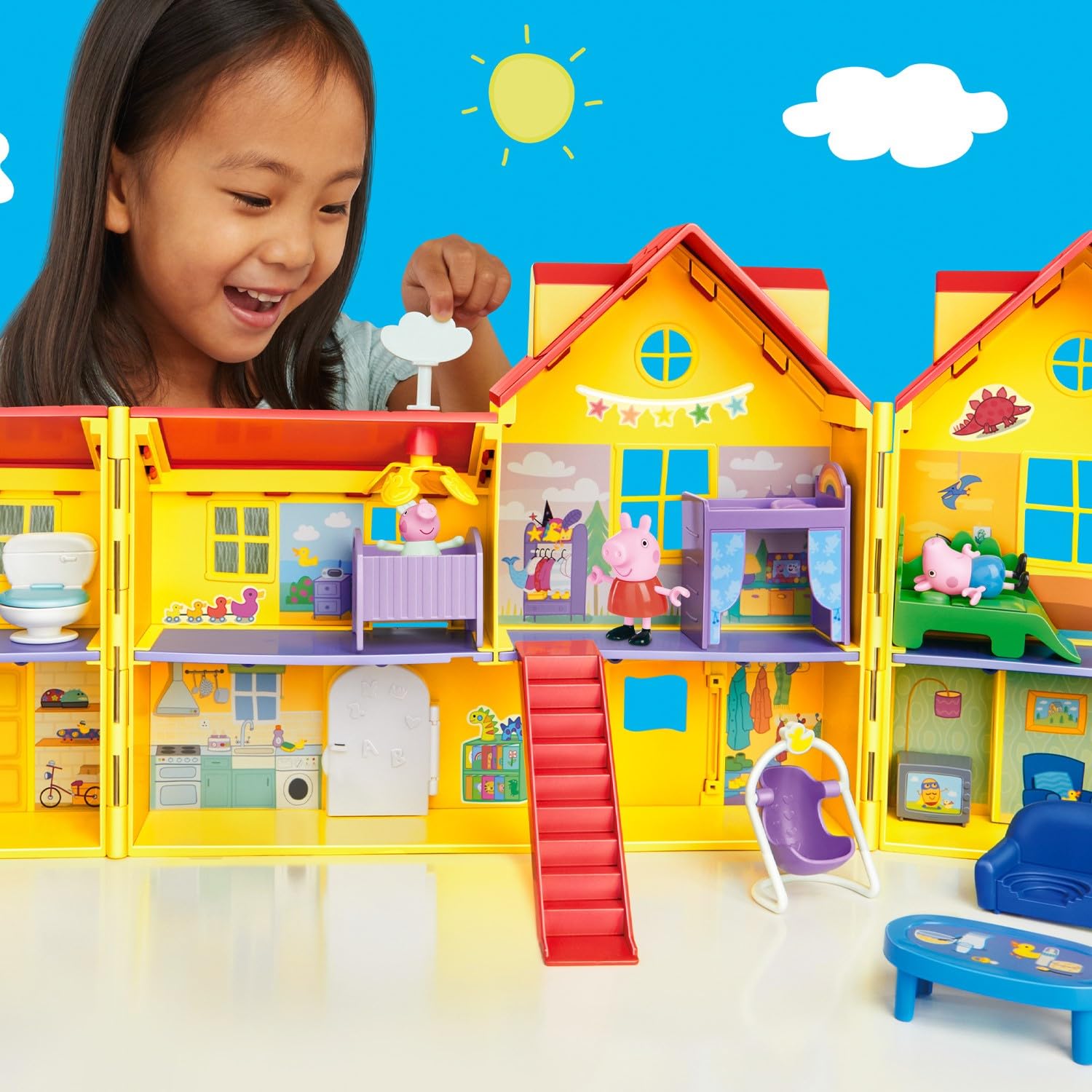 Peppa Pig casa abierta 80 cm para juego amplio y compartido