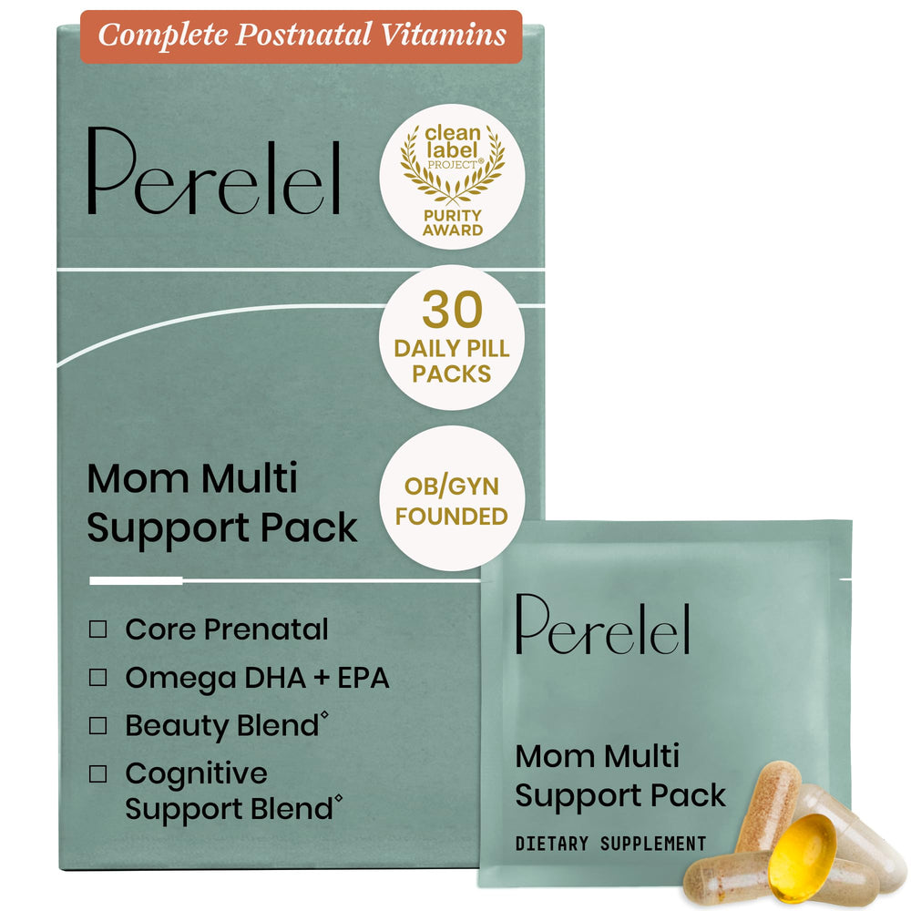 Perelel pack frontal postnatal mostrando presentación y practicidad
