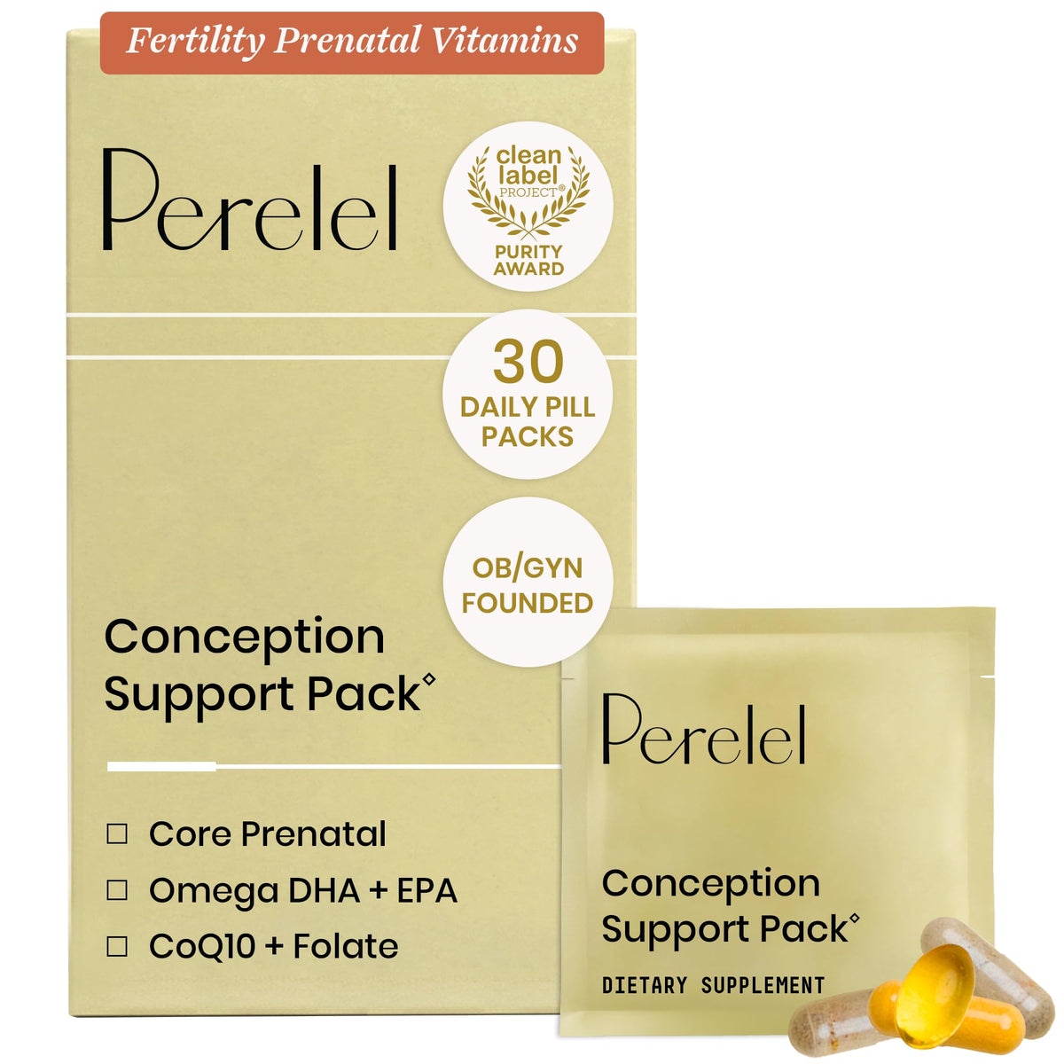 Perelel pack frontal mostrando el envase y conveniencia diaria