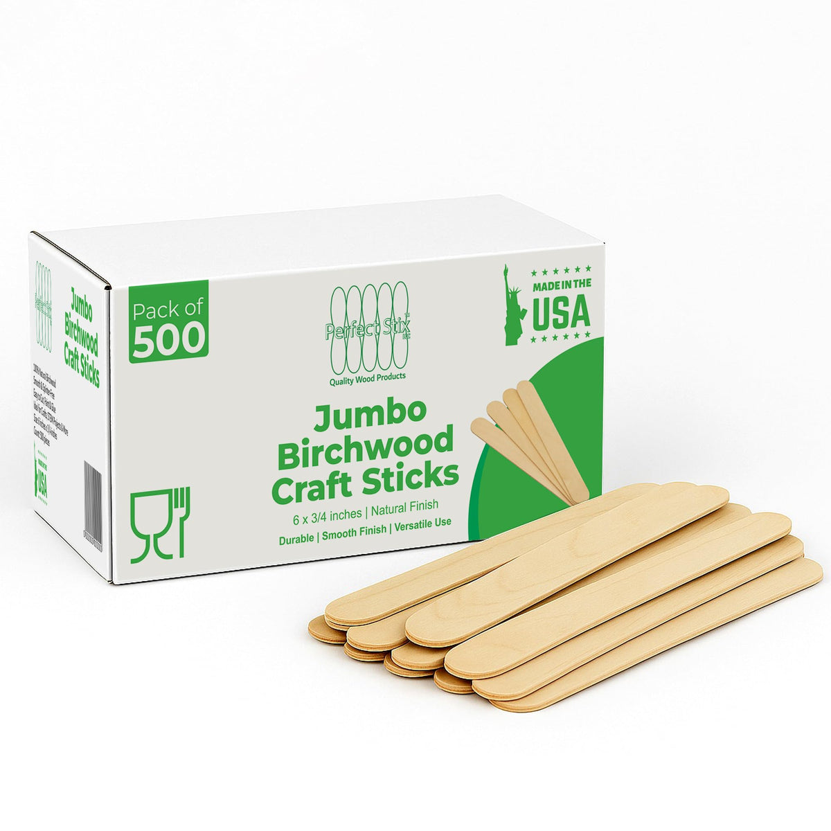 Perfect Stix frente del paquete mostrando 500 palitos, ideal para talleres