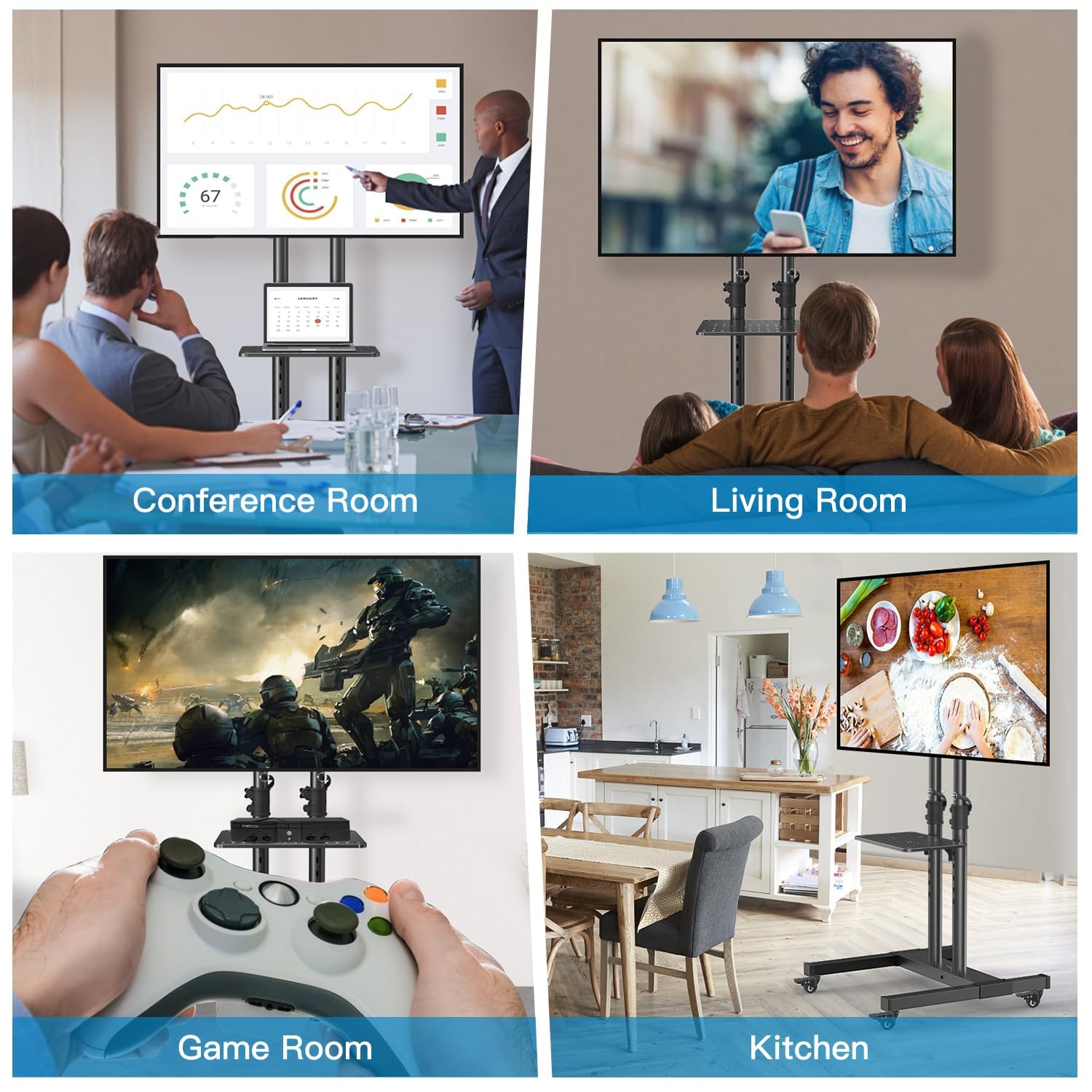 PERLESMITH comparación de escala con TV para visualizar tamaño y compatibilidad
