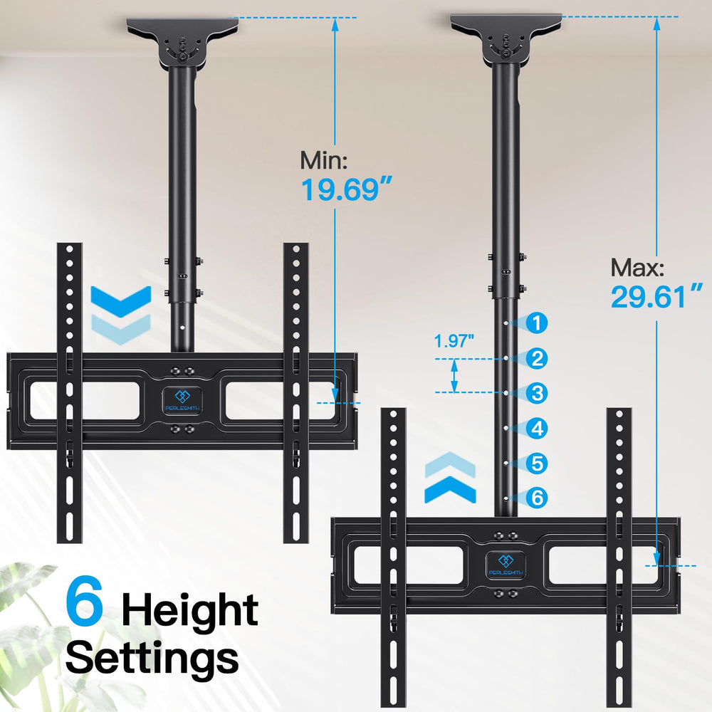PERLESMITH close-up del adaptador VESA mostrando compatibilidad amplia del soporte