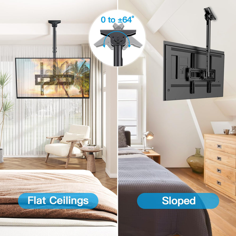 PERLESMITH comparación de tamaño con TV para visualizar compatibilidad 26–65 pulgadas