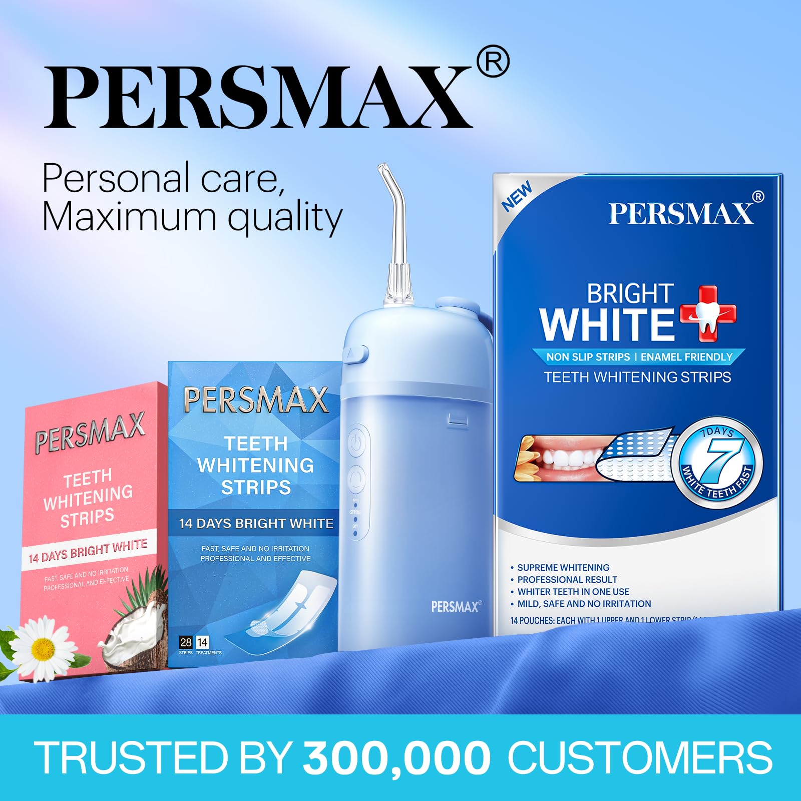 PERSMAX sonrisa blanca en contexto lifestyle, resultado estético natural