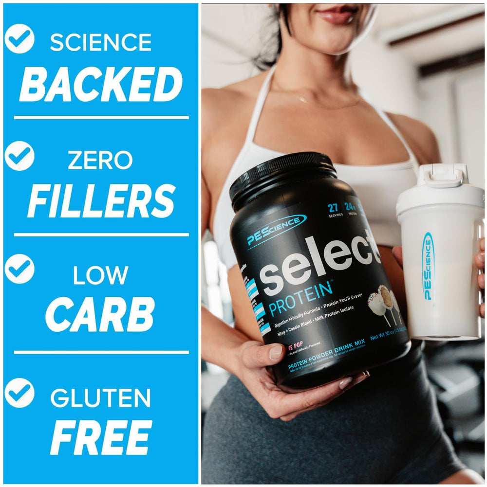 Smoothie de vainilla preparado con PEScience Select como base nutritiva y sabrosa