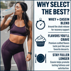 PEScience batido de Select en vaso, sabor vainilla listo para consumir
