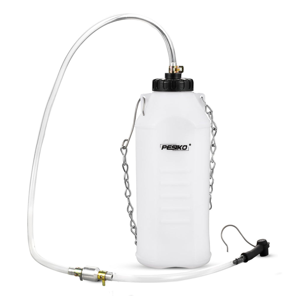 PESIKO frasco de purga 1 L vista frontal, en plástico transparente para control rápido