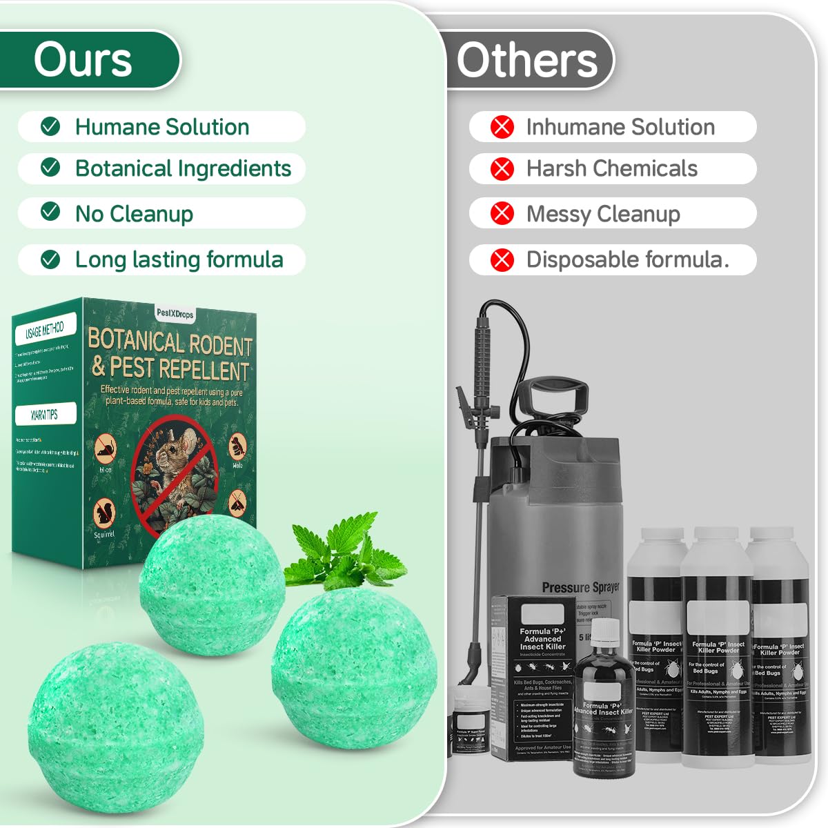 PestXDrops etiqueta con ingredientes naturales y duración estimada
