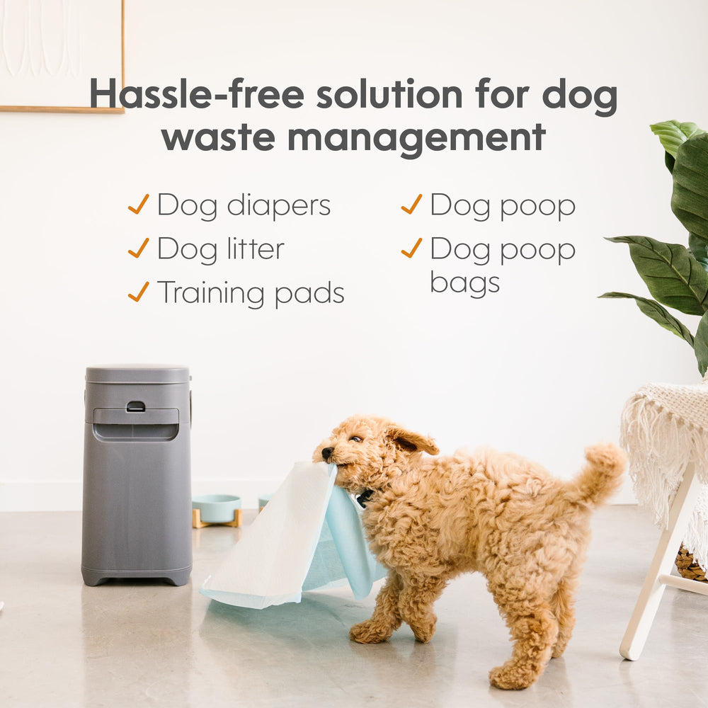 Pet Genie tapa asegurada con asa para transporte y sellado seguro
