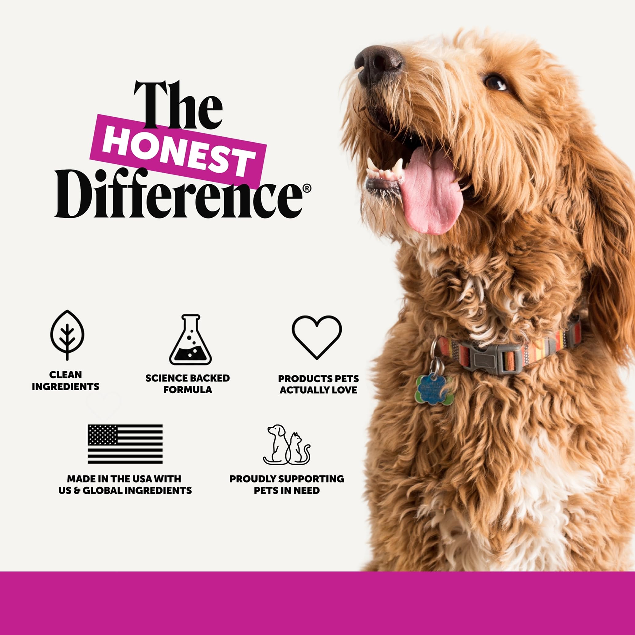 Pet Honesty caja abierta con masticables listos para administración