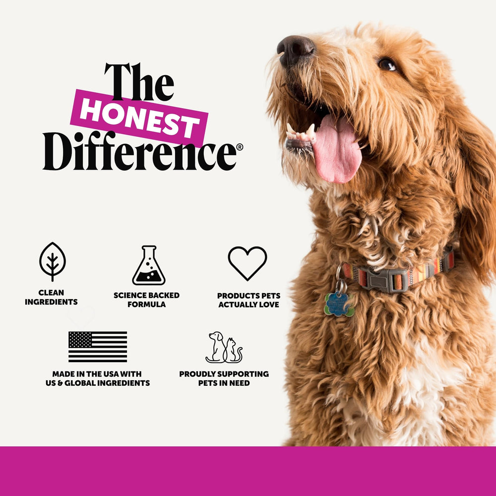 Pet Honesty caja abierta con masticables listos para administración