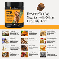 Pet Honesty comparación de tamaño del masticable con una moneda para referencia
