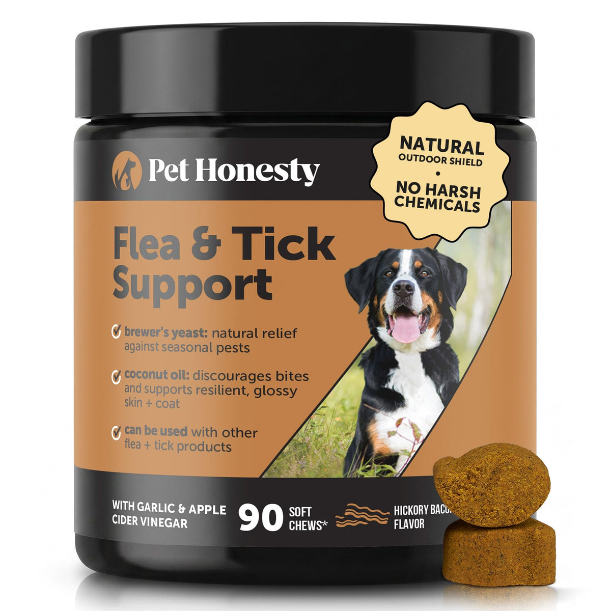 Pet Honesty empaque frontal mostrando diseño y ventaja natural