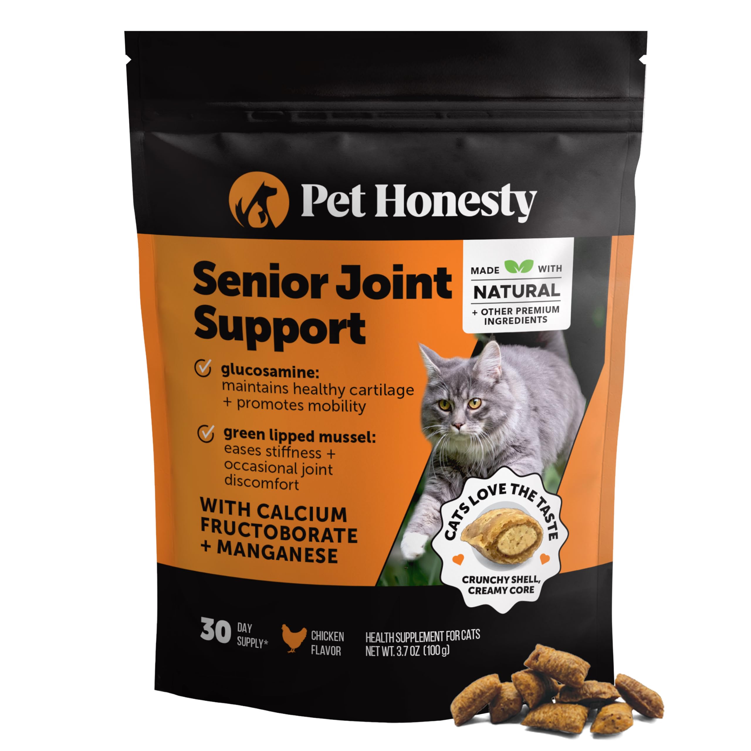 Pet Honesty frente del envase mostrando sello NASC y beneficios