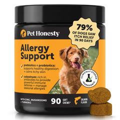 Pet Honesty frente del envase mostrando el formato de 90 unidades y beneficios