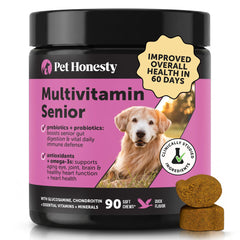 Pet Honesty paquete frontal senior pato mostrando envase y atractivo