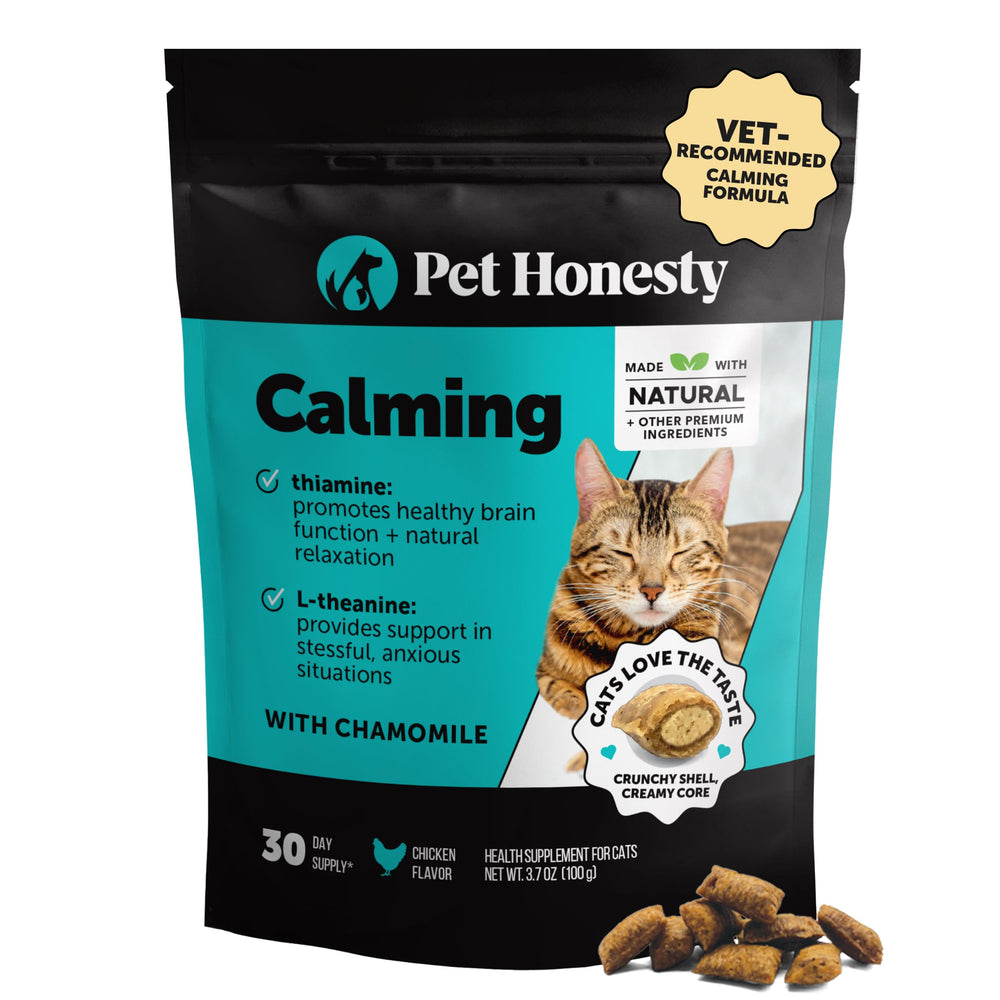 Pet Honesty vista frontal del envase muestra beneficios calmantes