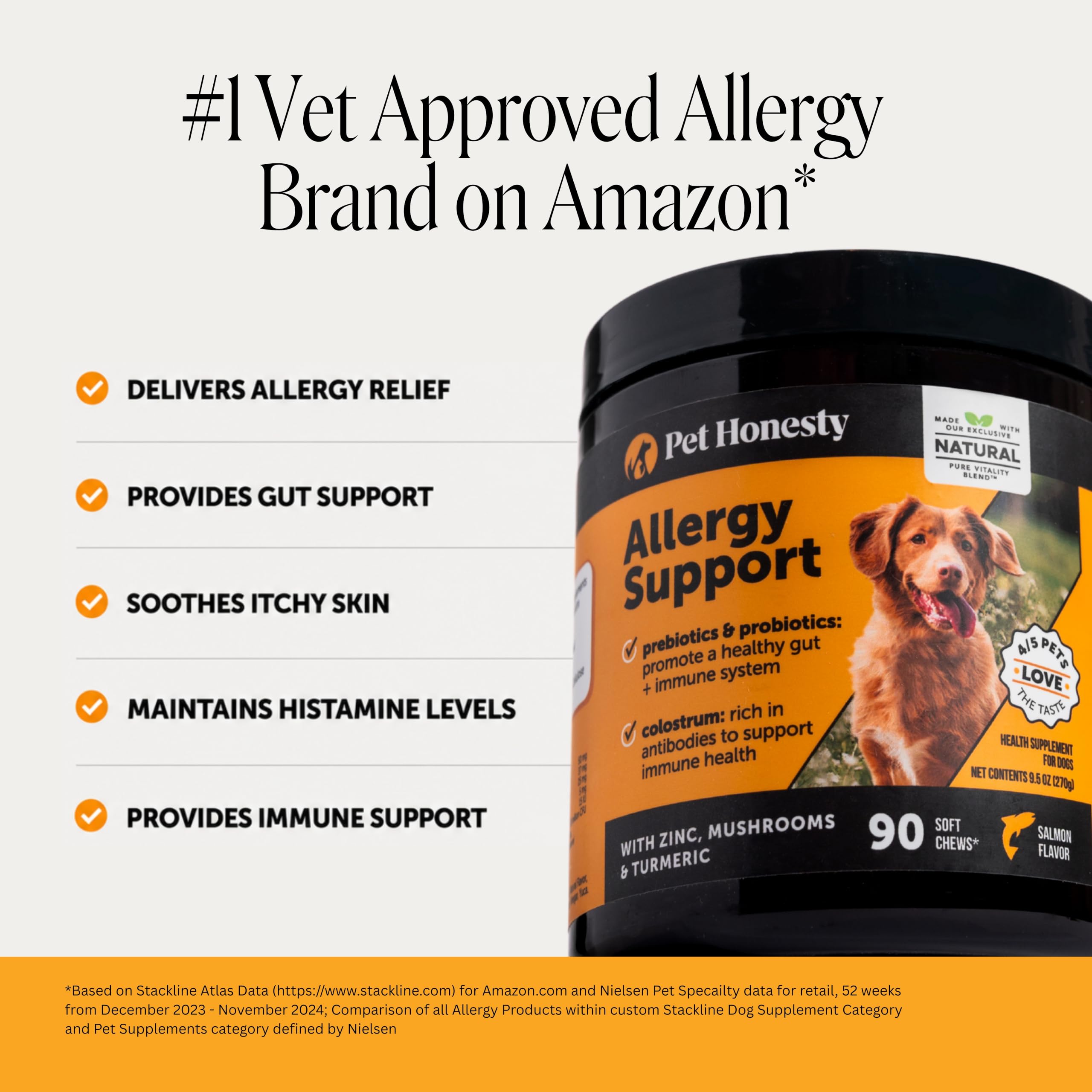 Pet Honesty mano sosteniendo una masticable, demuestra tamaño y conveniencia