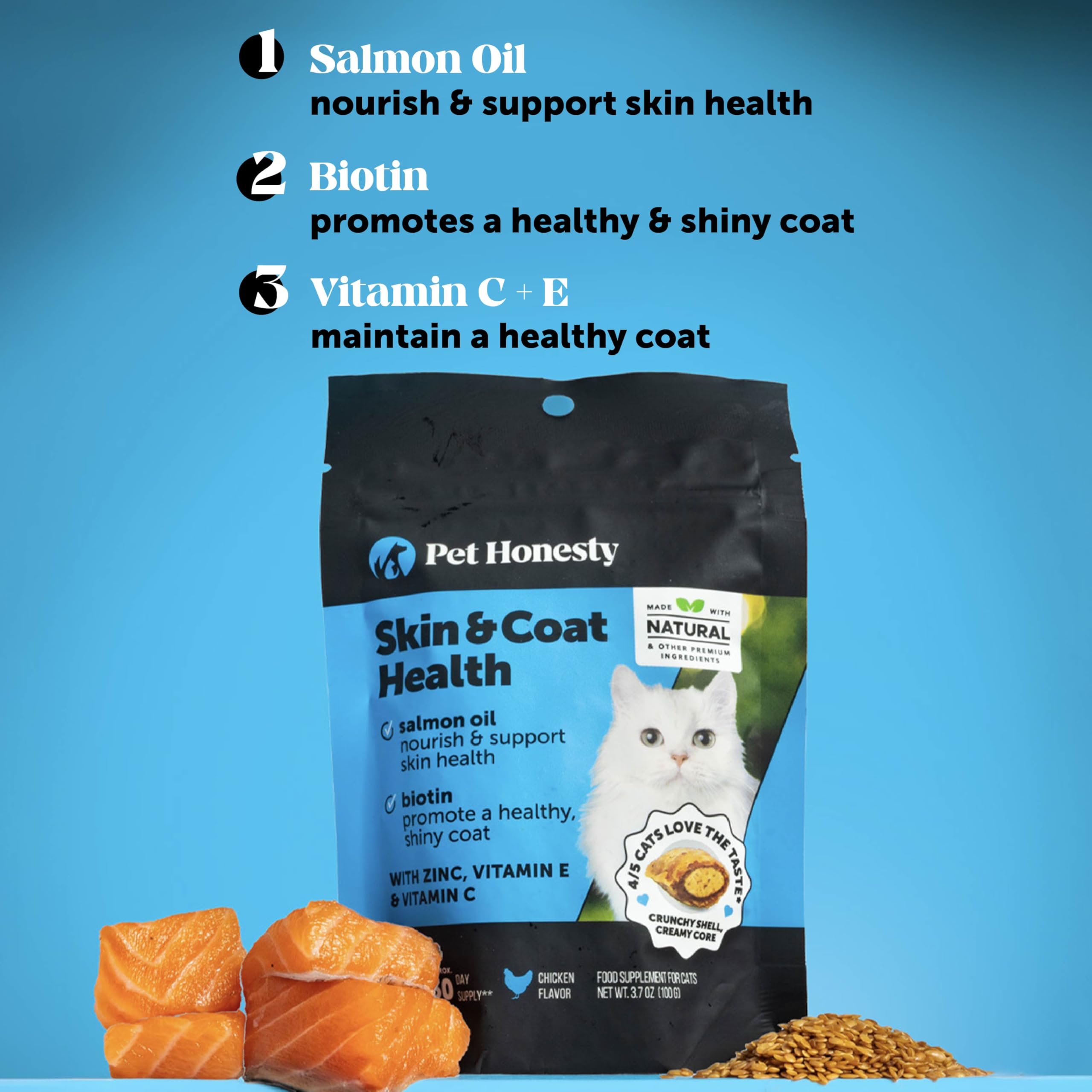 Pet Honesty núcleo cremoso para liberar aceite de salmón y nutrientes