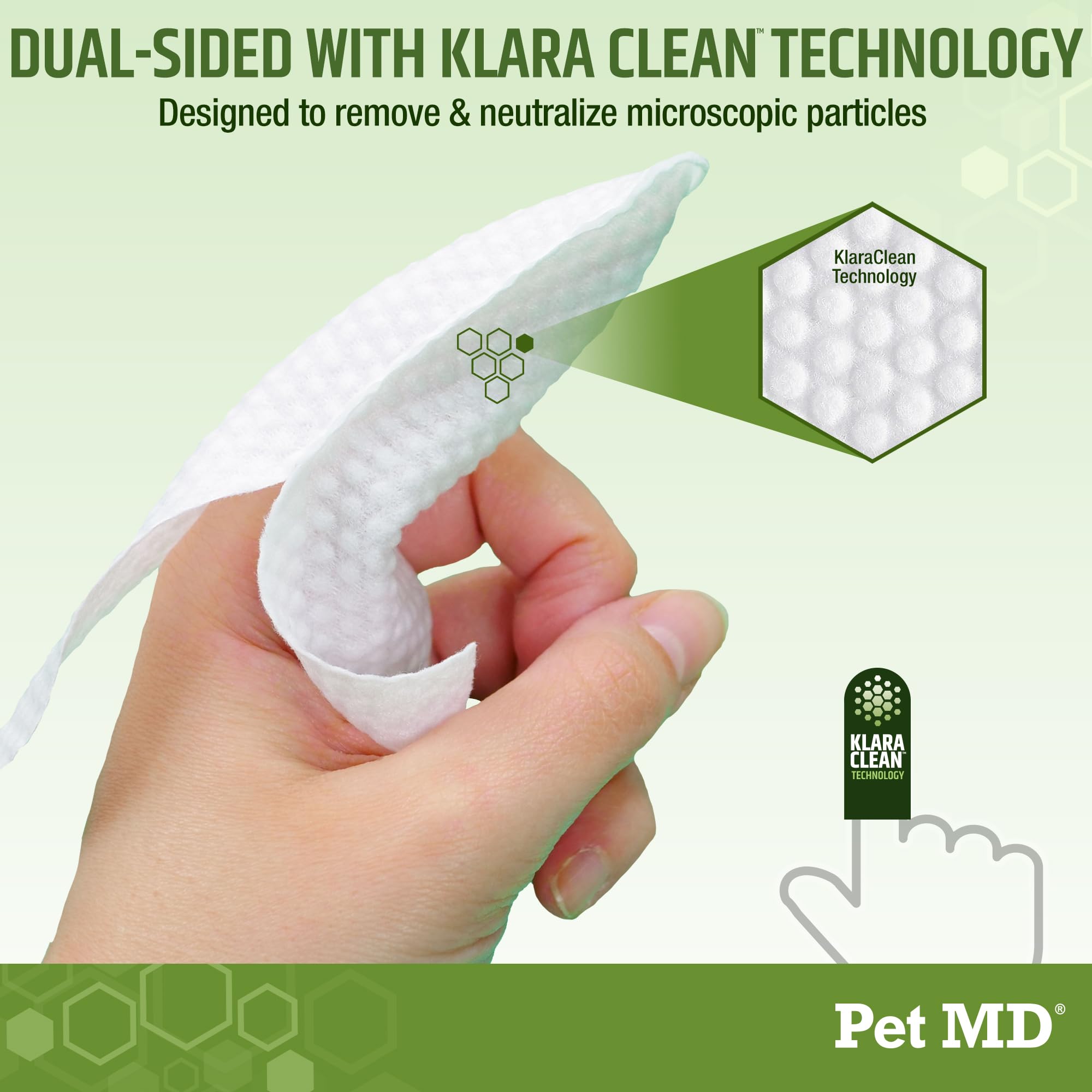 Pet MD etiqueta con ingredientes que resalta eucalipto y aloe vera