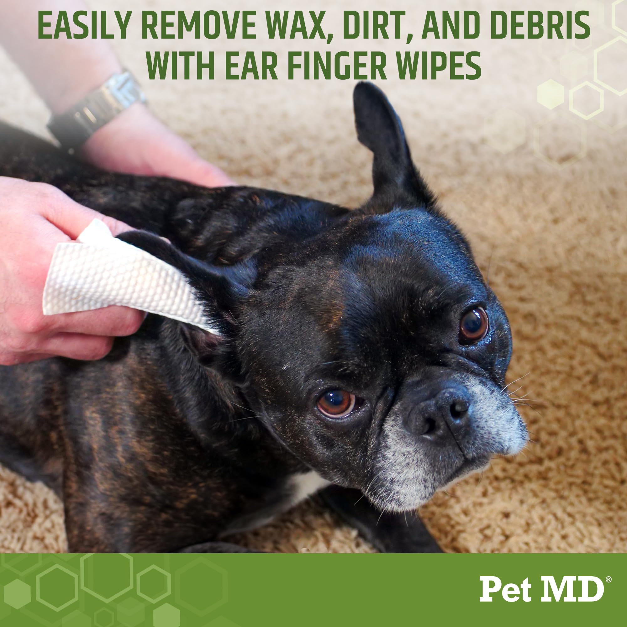 Pet MD primer plano de textura de toallita que demuestra suavidad
