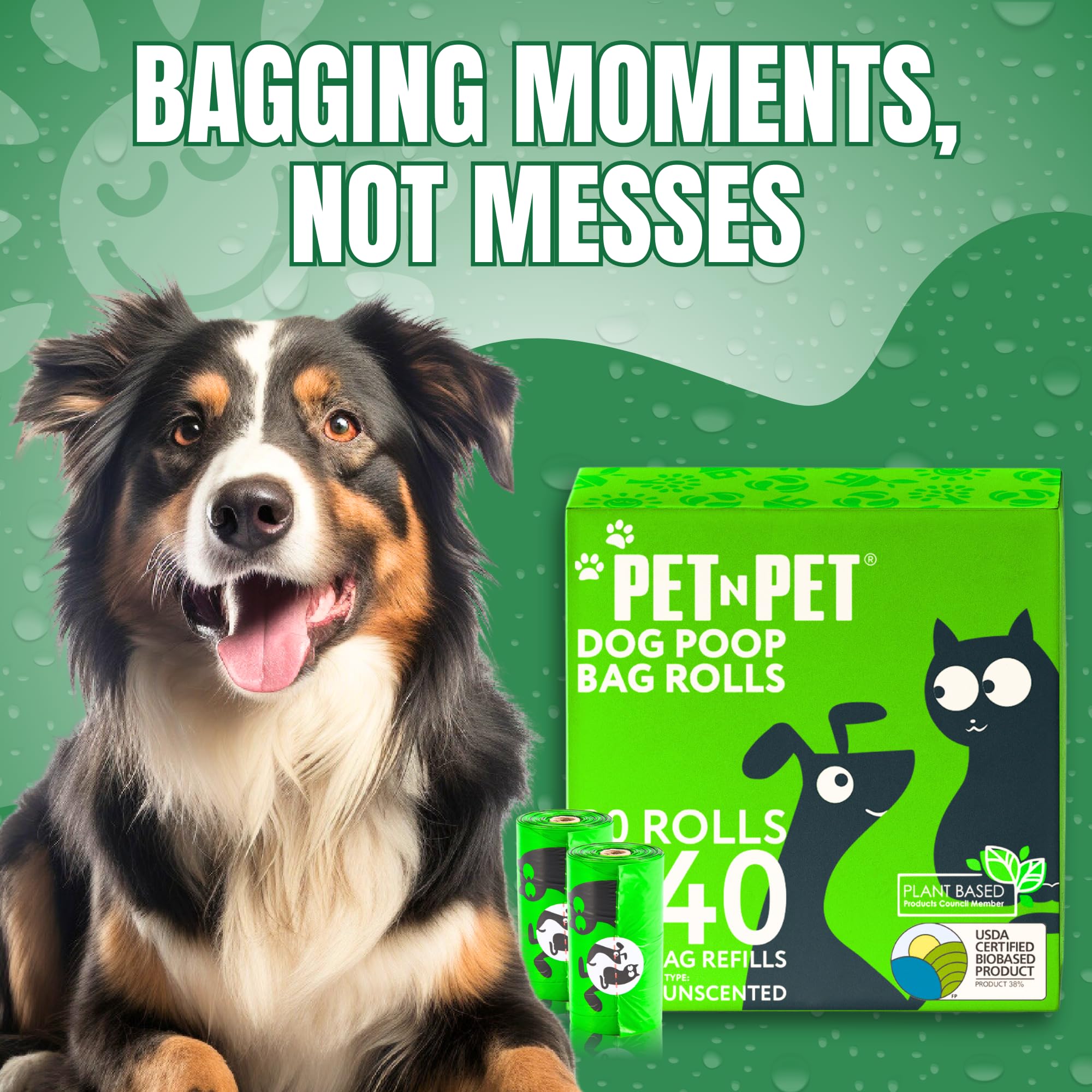 PET N PET bolsa junto a llaves para comparar tamaño y portabilidad