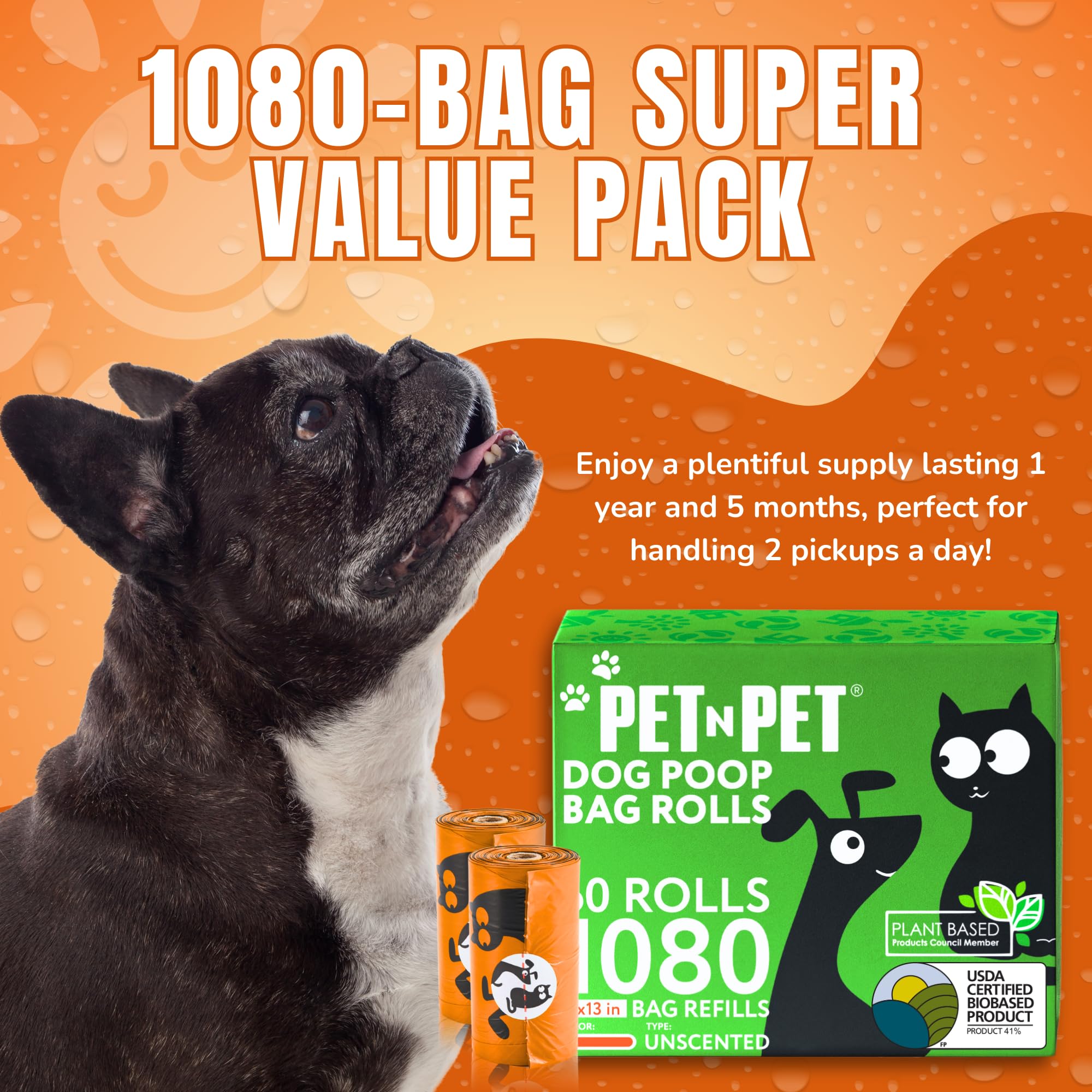 PET N PET roll next to common dispenser illustrating scale and compatibility