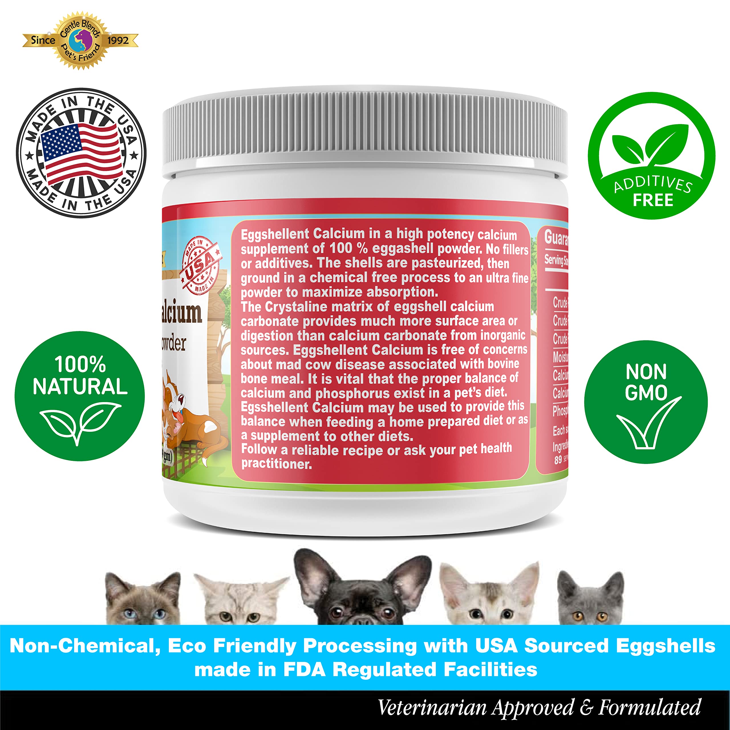 GENTLE BLENDS PET'S FRIEND SINCE 1992: espolvoreando en alimento para administración rápida