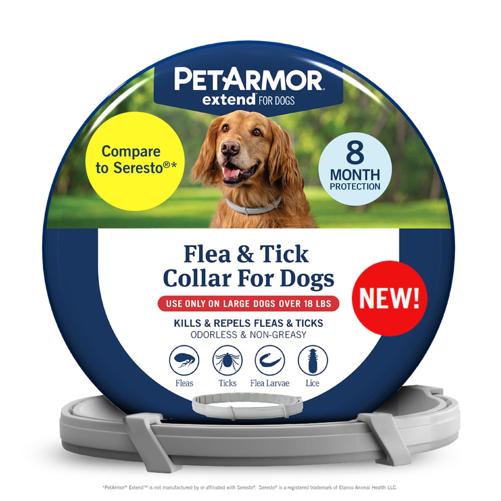 PetArmor empaque frontal mostrando protector de pulgas y garrapatas, claridad del producto