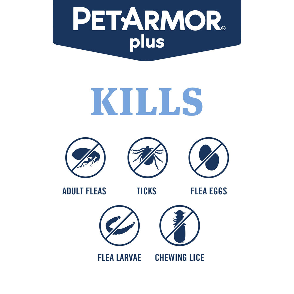 Aplicación de PetArmor Plus en la base del cuello para protección rápida