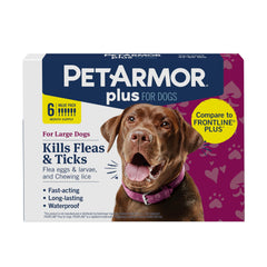 PetArmor plus frente del empaque mostrando protección mensual